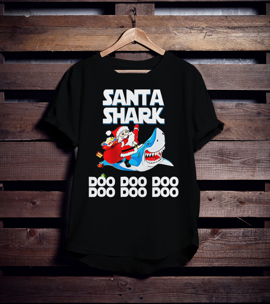 Santa Shark Doo Doo Doo Doo Doo Doo T-Shirt