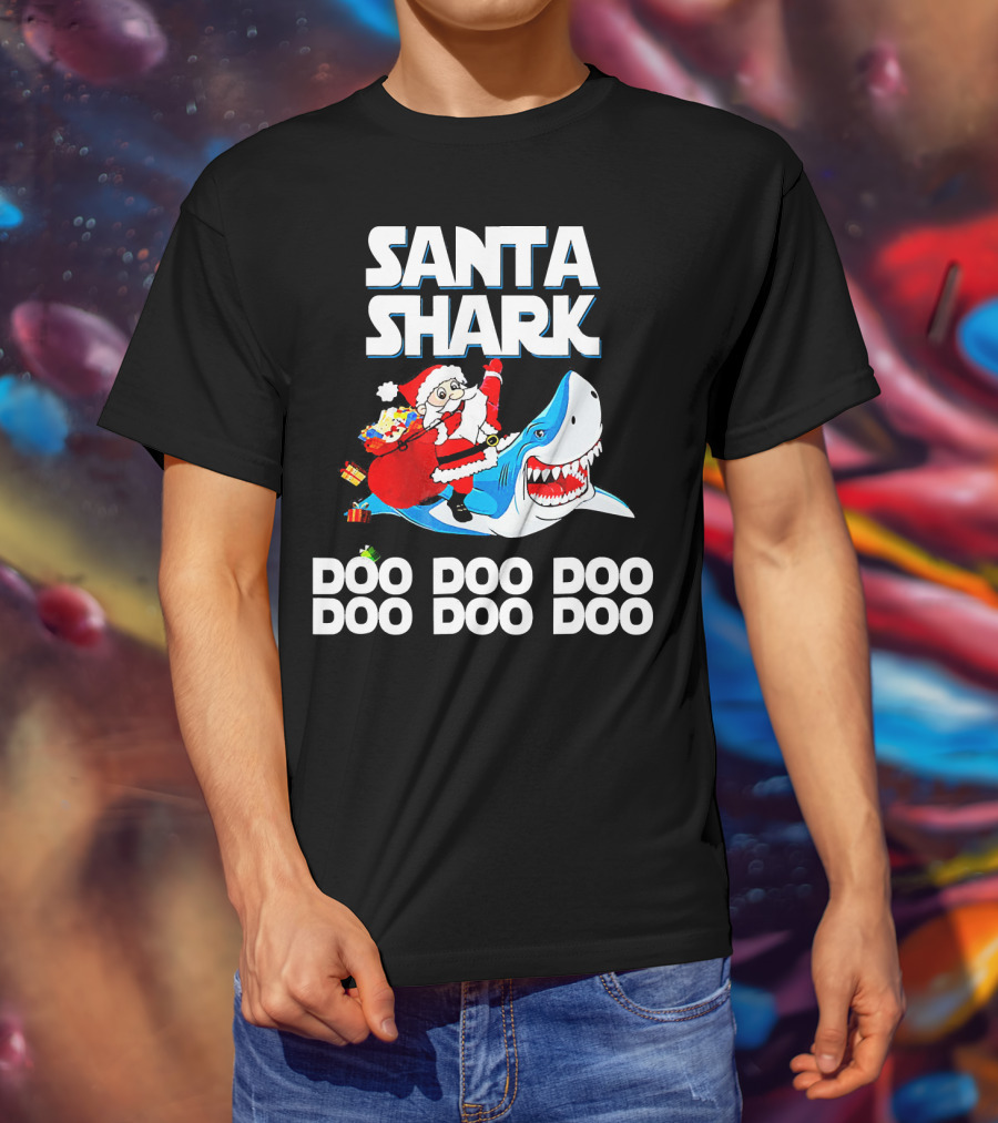 Santa Shark Doo Doo Doo Doo Doo Doo T-Shirt