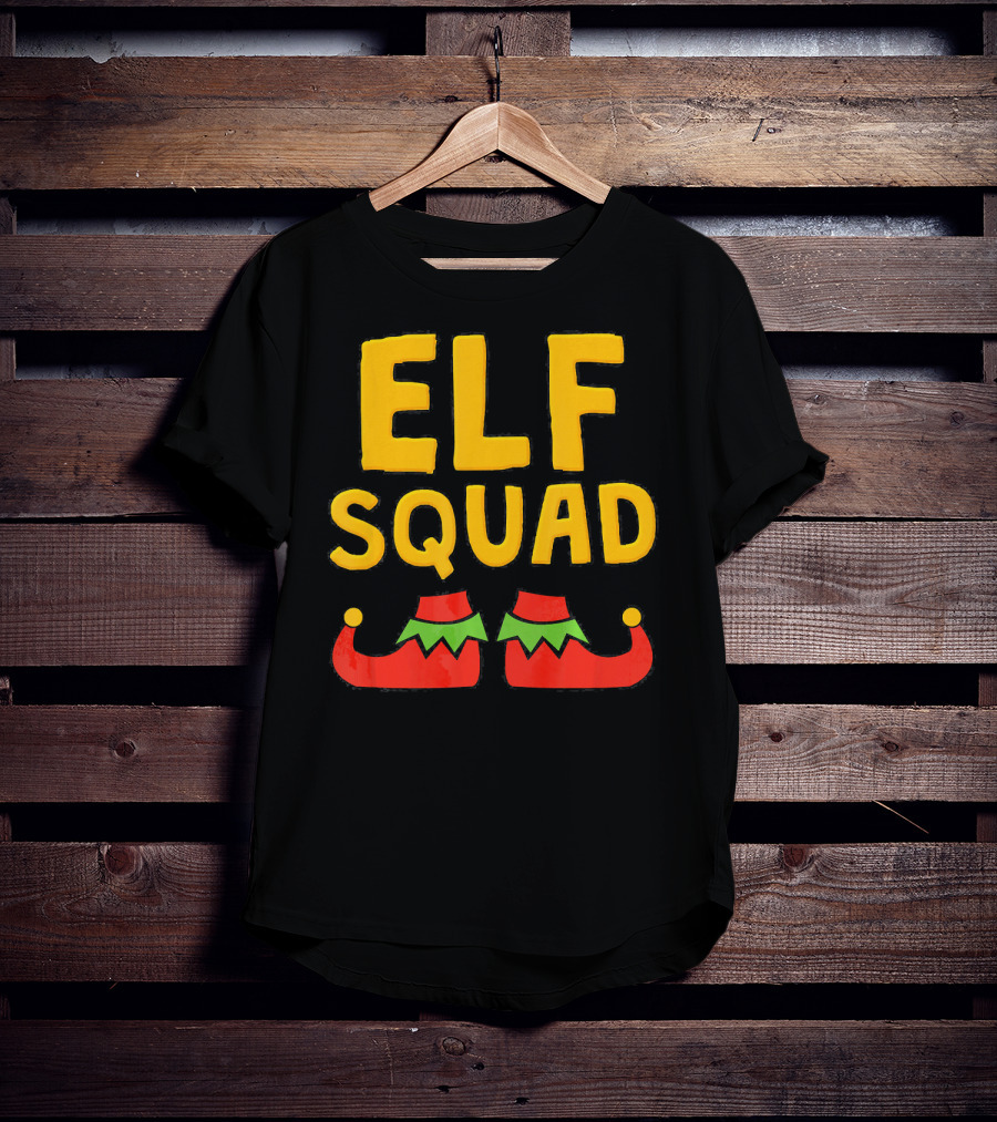 ELF SQUAD Fun Holiday Elf Shoes Festive T-Shirt