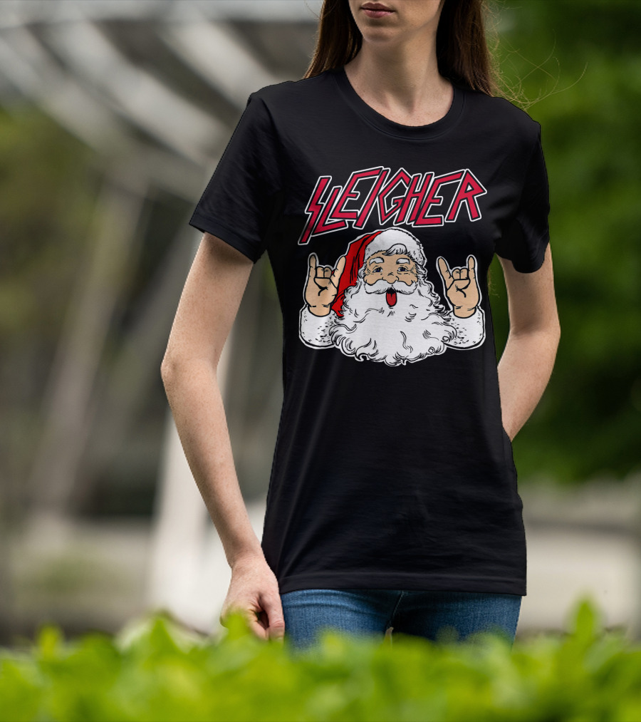 Santa Sleigher Funny Slayer Hail Santa T-Shirt