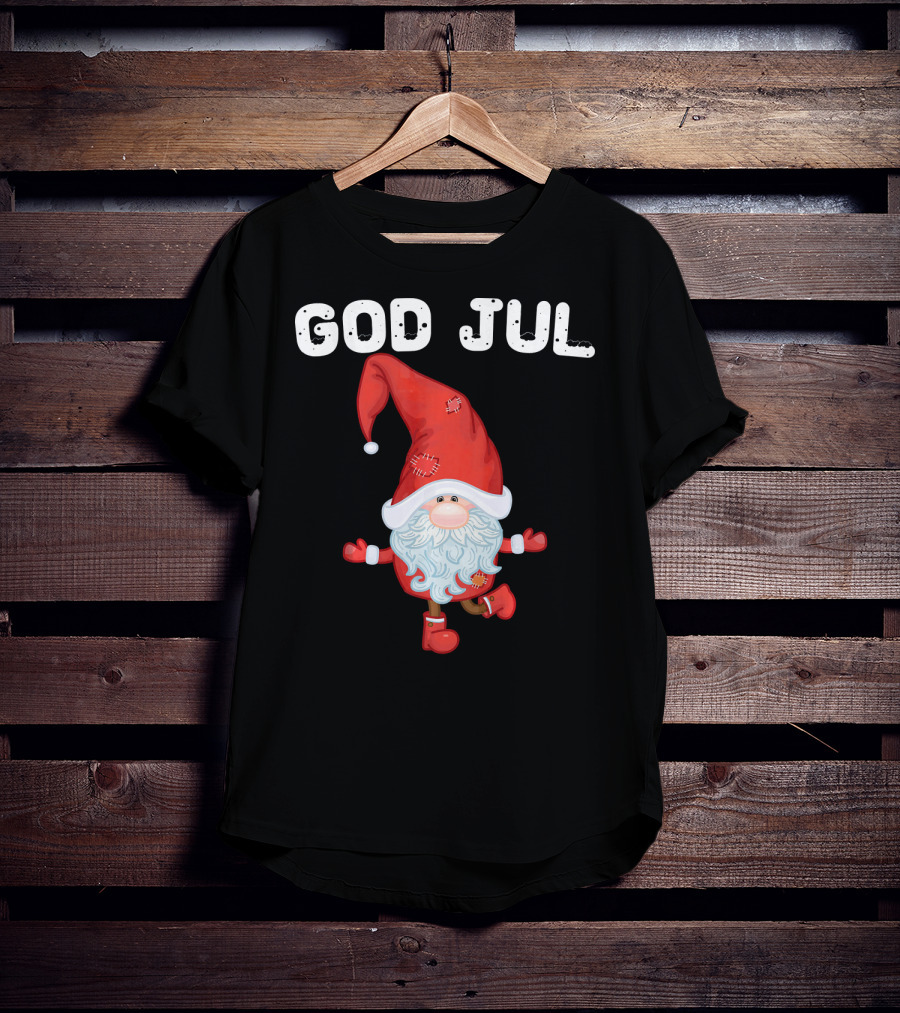 God Jul Santa Claus Swedish Merry Christmas Sweden T-Shirt