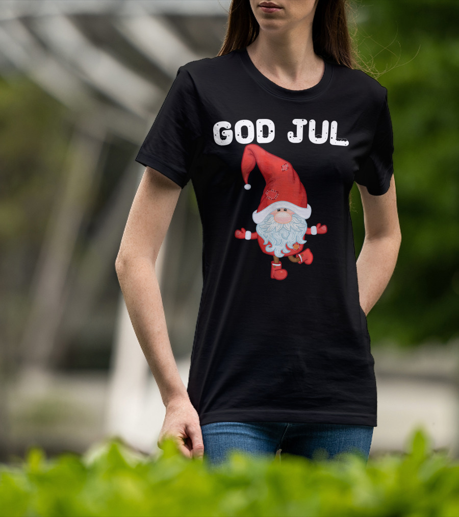 God Jul Santa Claus Swedish Merry Christmas Sweden T-Shirt