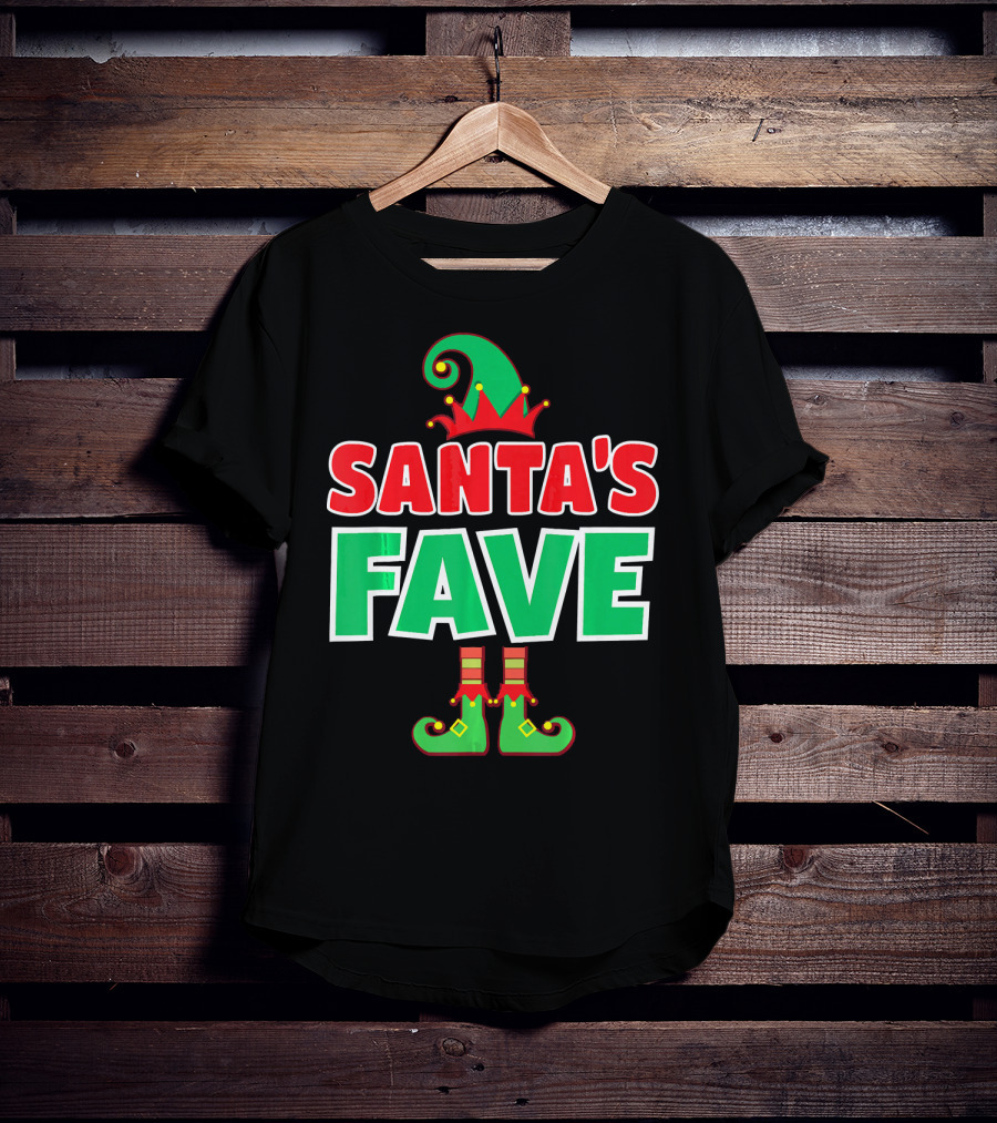 SANTA'S FAVE Elf Hat And Boots T-Shirt