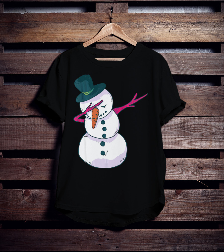 Christmas Snowman Dabbing Festive Dance Move T-Shirt