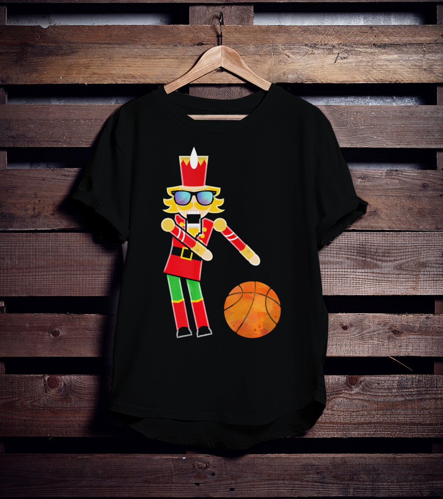 Christmas Nutcracker Basketball Floss Dance T-Shirt