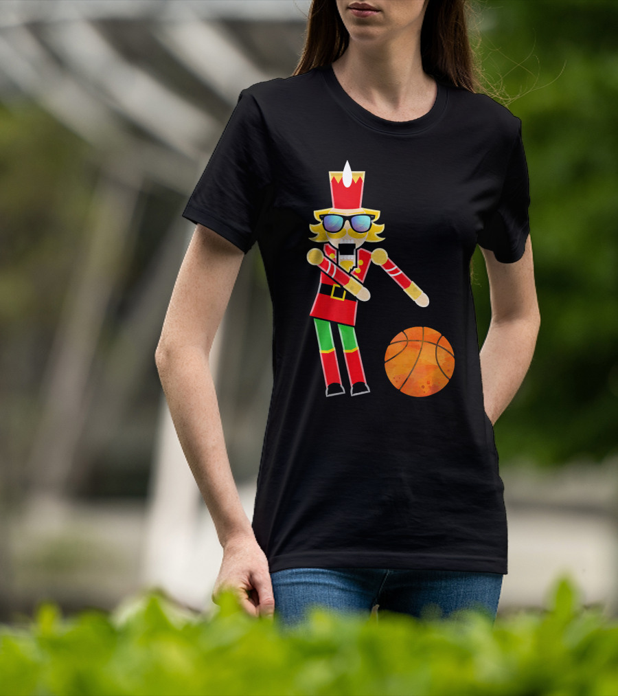 Christmas Nutcracker Basketball Floss Dance T-Shirt