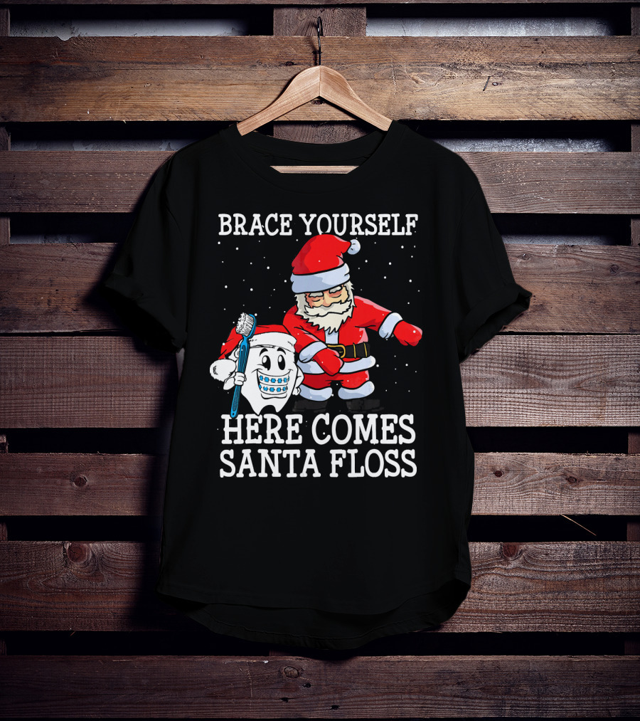 Brace Yourself Here Comes Santa Floss T-Shirt