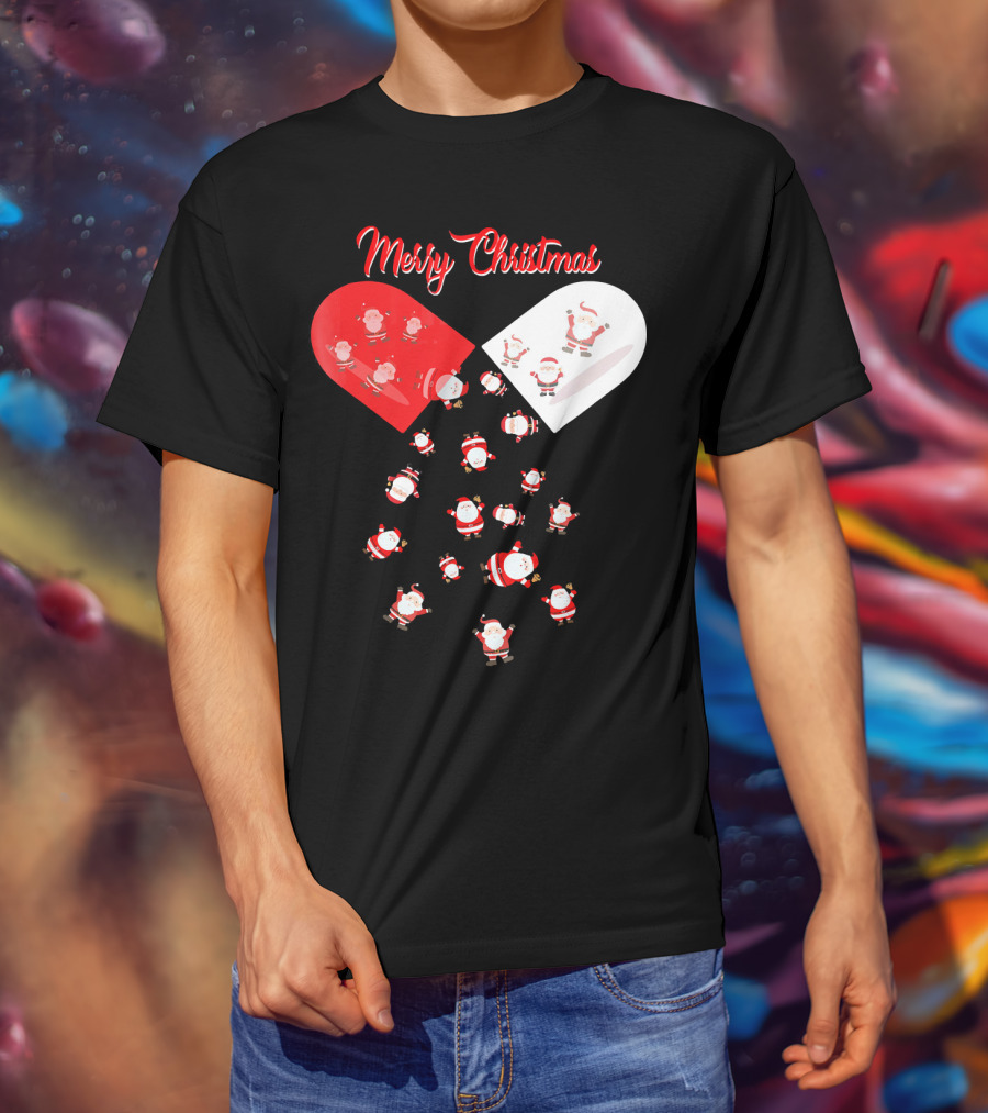 Merry Christmas Santa Capsule Fun T-Shirt