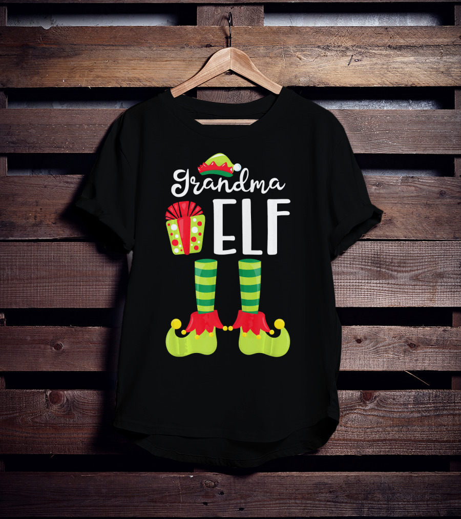 Grandma Elf Family Christmas Elf T-Shirt