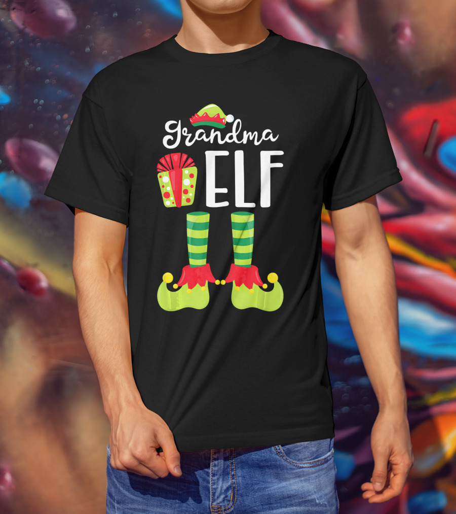 Grandma Elf Family Christmas Elf T-Shirt