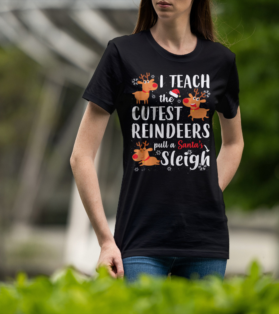 I Teach The Cutest Reindeers Pull A Santa's Sleigh T-Shirt