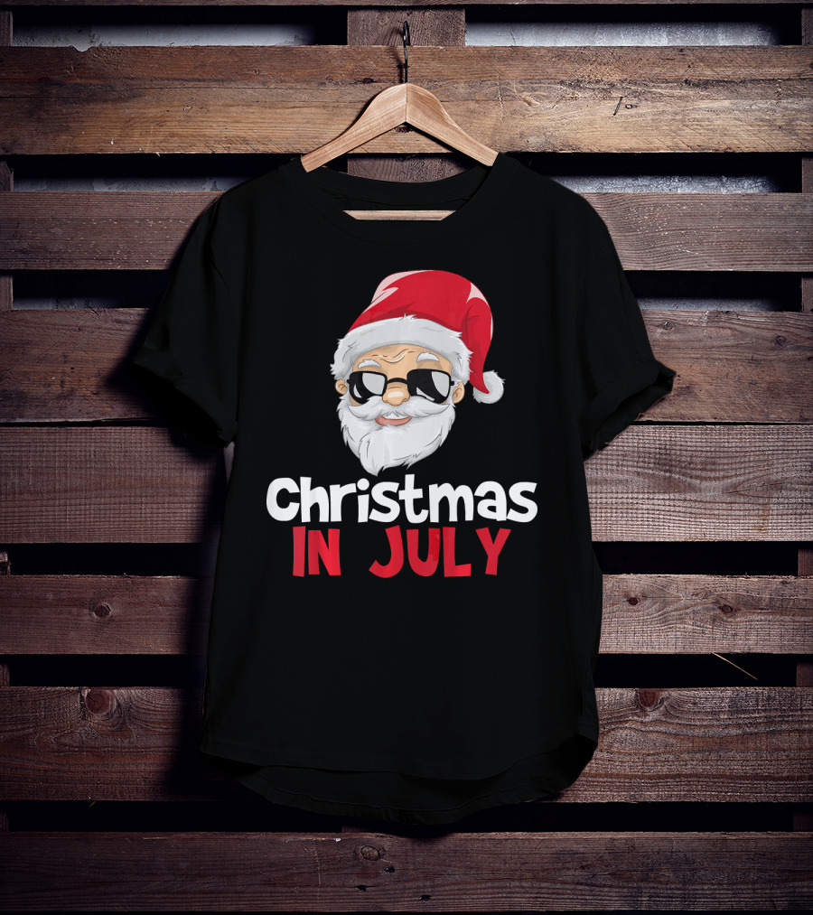 Christmas In July Santa Claus Iconic Holiday T-Shirt
