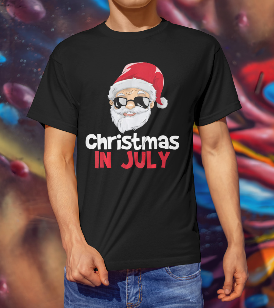 Christmas In July Santa Claus Iconic Holiday T-Shirt