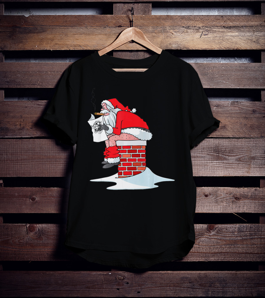 Merry Christmas Santa Claus Chimney Humor T-Shirt