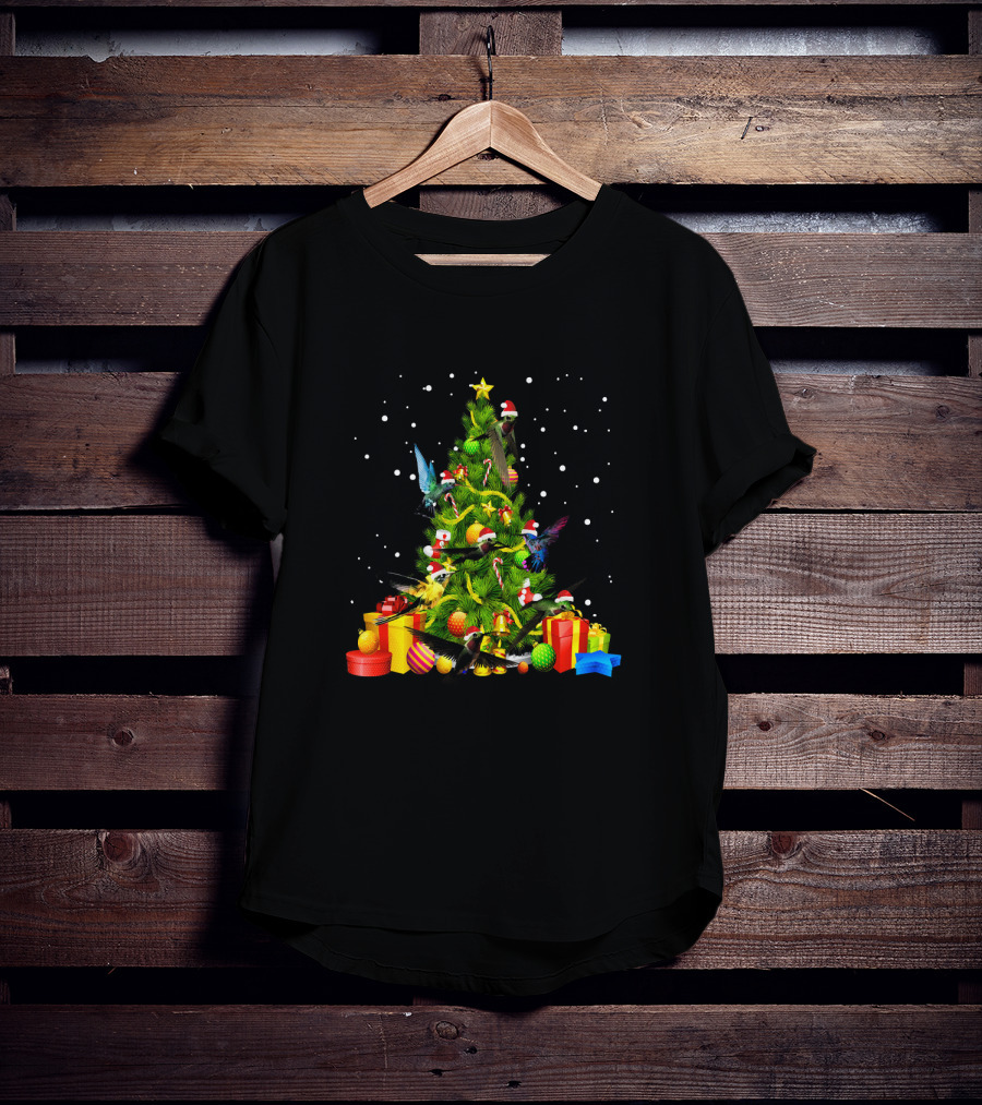 Funny Christmas Hummingbirds Bird Lover Holiday T-Shirt