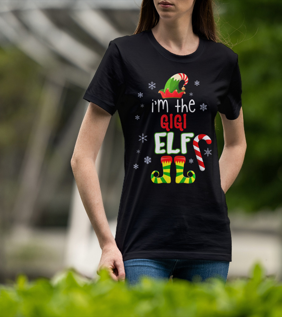 I'm The Gigi Elf Candy Cane Christmas Celebrations T-Shirt