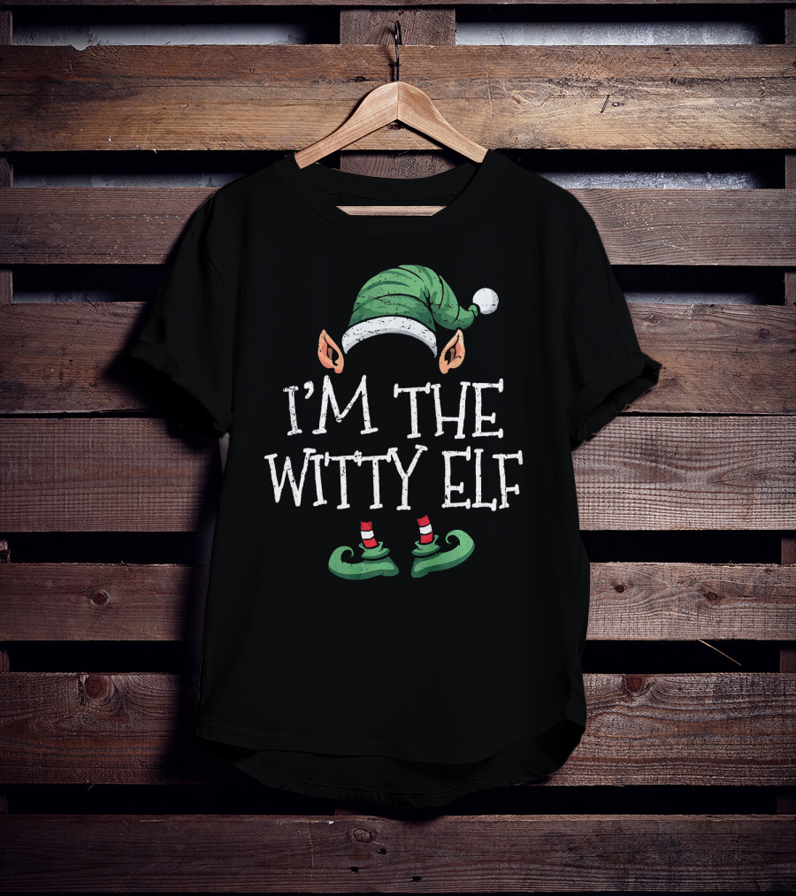 I'm The Witty Elf Matching Family Group Christmas Costume T-Shirt