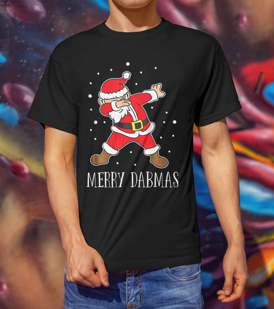 Merry Dabmas Funny Dabbing Christmas Santa T-Shirt