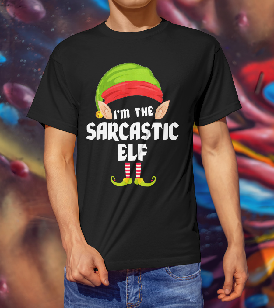 I'm The Sarcastic Elf Funny Matching Family Group T-Shirt