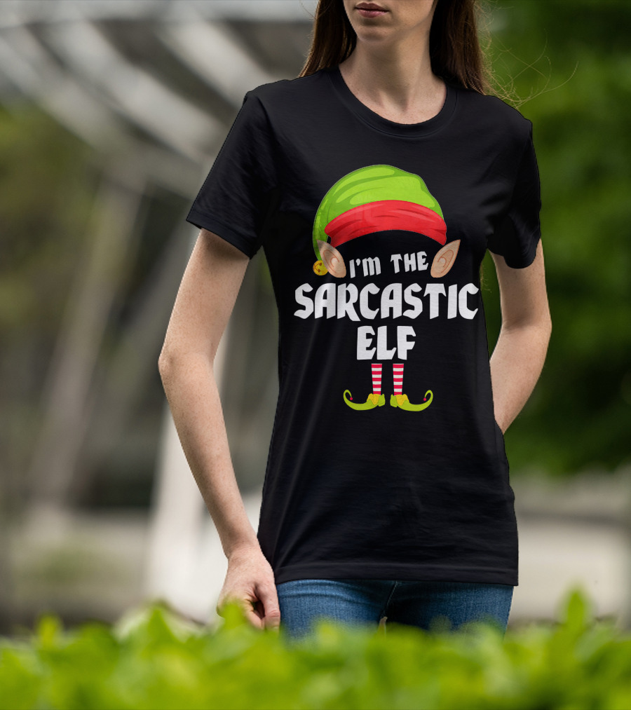 I'm The Sarcastic Elf Funny Matching Family Group T-Shirt