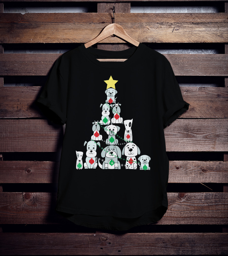 Christmas Dog Tree With Star T-Shirt