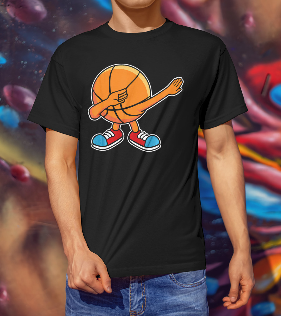 Dabbing Basketball Character With Sneakers T-Shirt