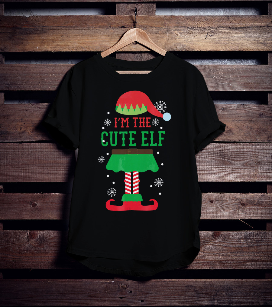 I'm The Cute Elf With Snowflakes T-Shirt