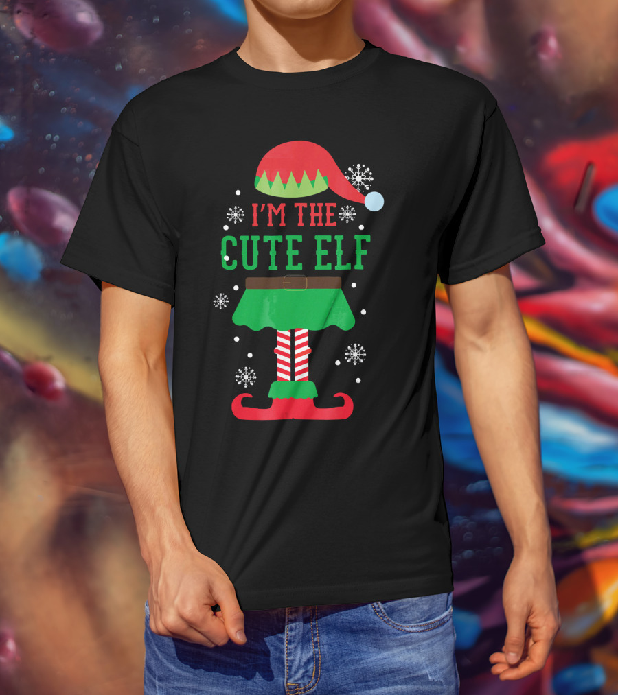 I'm The Cute Elf With Snowflakes T-Shirt
