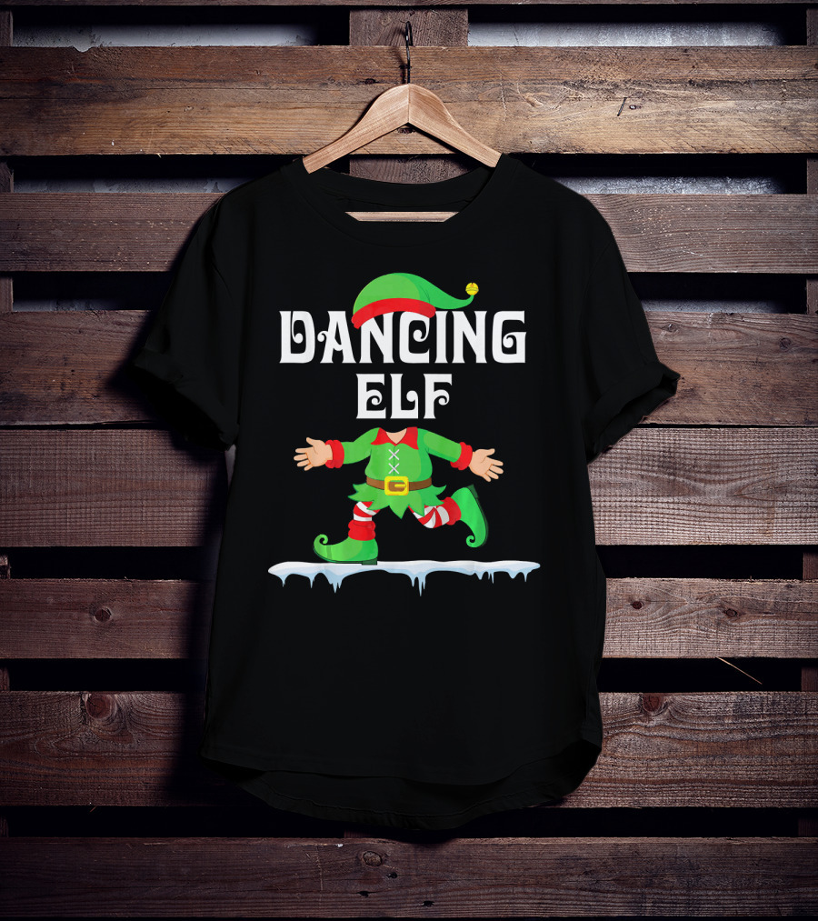 Dancing Elf Walking On Snow Dance T-Shirt