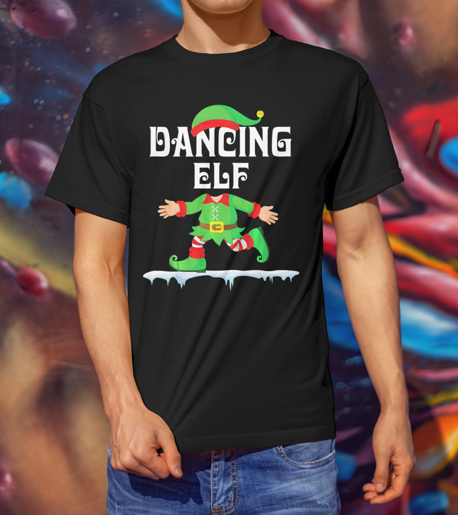 Dancing Elf Walking On Snow Dance T-Shirt