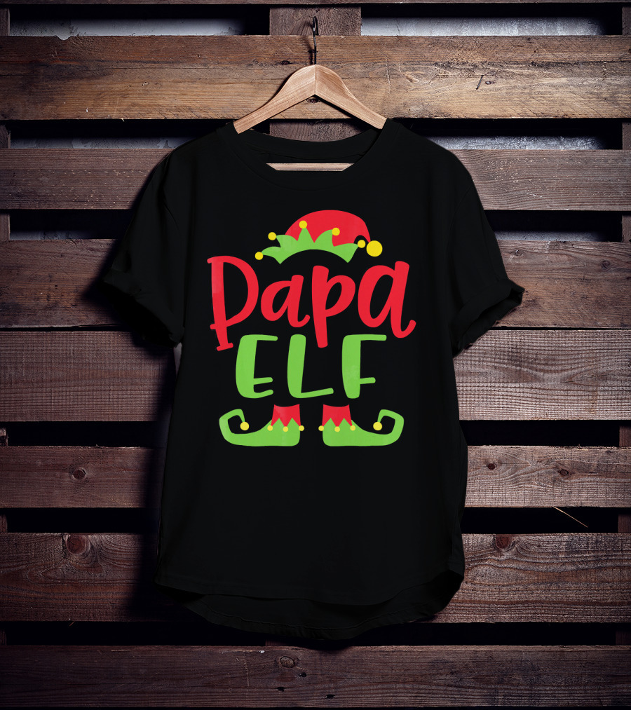 Papa Elf Christmas Match Holiday Humor T-Shirt