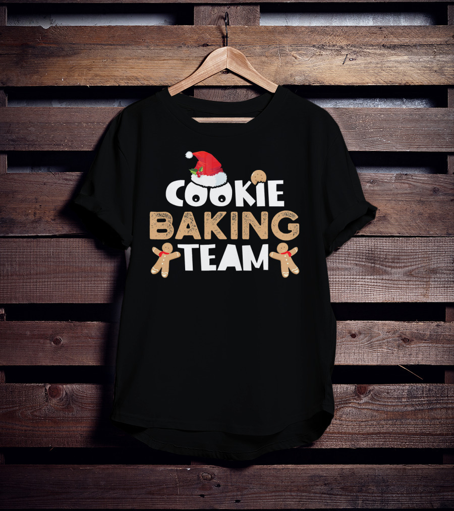 Cookie Baking Team Christmas Gingerbread Santa Hat T-Shirt