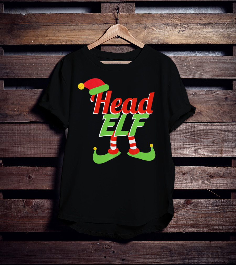 Head Elf Christmas Outfit With Hat And Curled Shoes T-Shirt