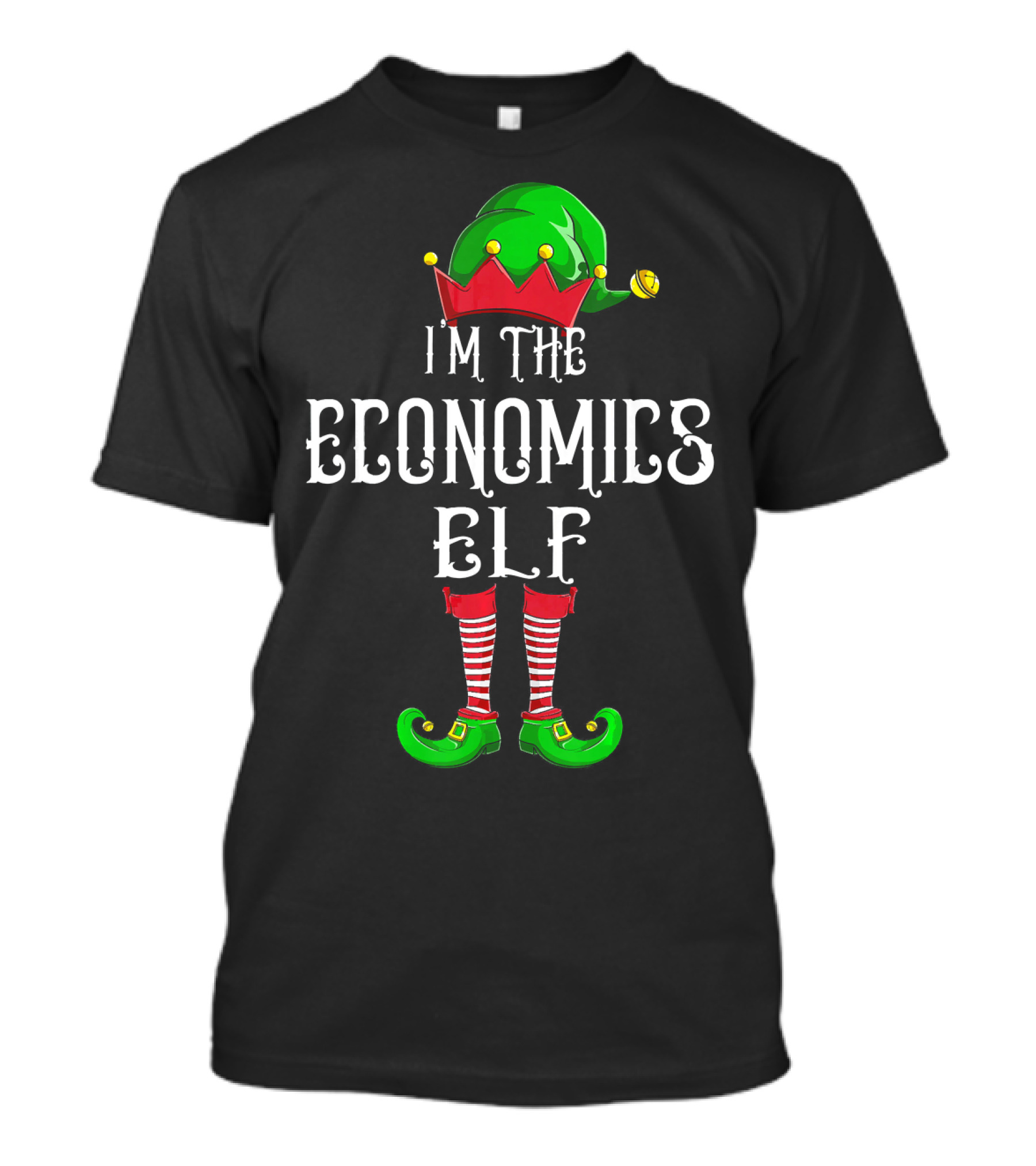 I'm The Economics Elf Matching Family Group Christmas Holiday Pajama Party T-Shirt