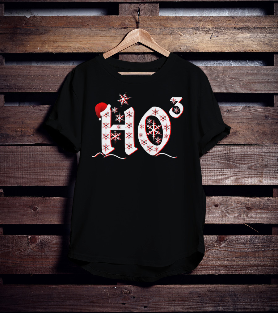 Christmas Ho Ho Ho Snowflake Santa Hat H₀³ T-Shirt