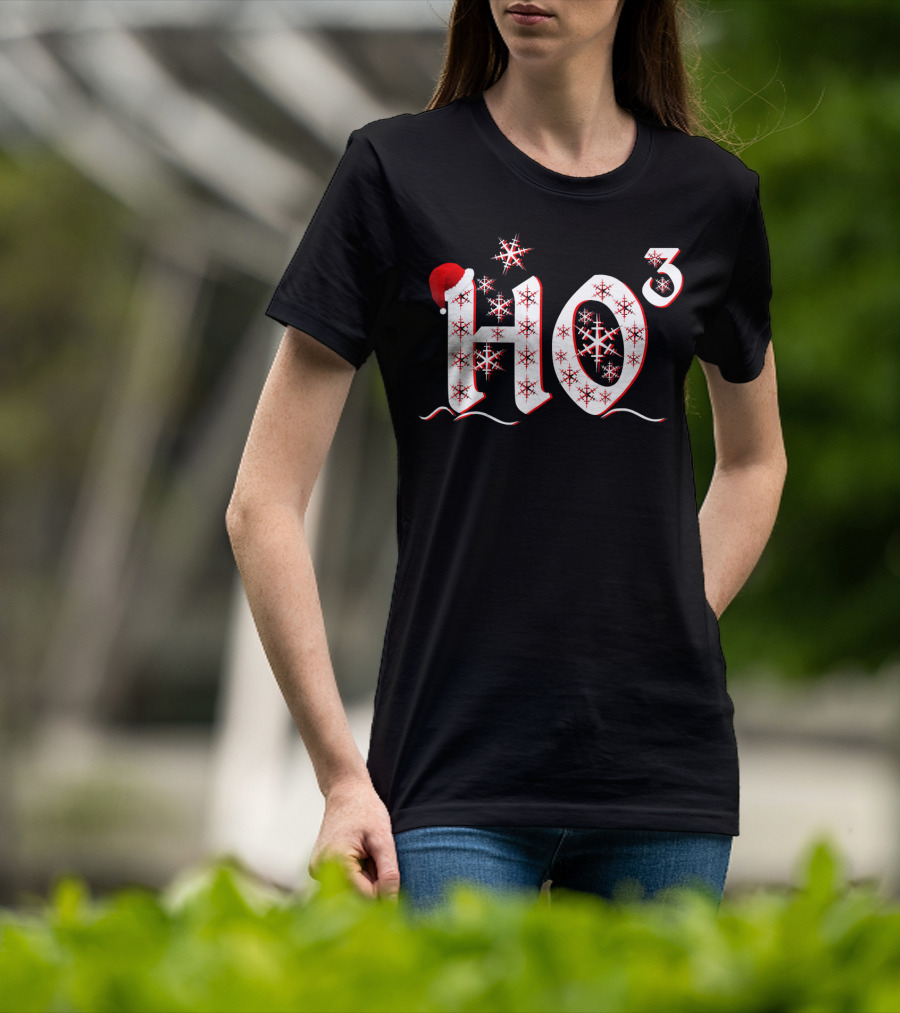 Christmas Ho Ho Ho Snowflake Santa Hat H₀³ T-Shirt