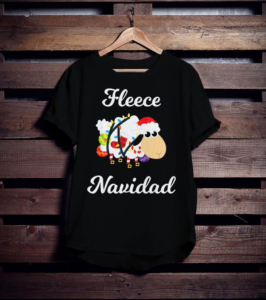 Fleece Navidad Funny Feliz Mexican Sheep Christmas Jumper Santa Hat T-Shirt
