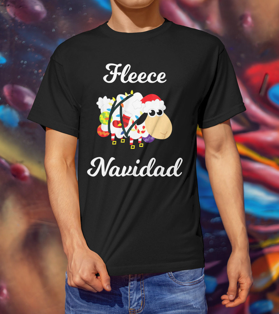 Fleece Navidad Funny Feliz Mexican Sheep Christmas Jumper Santa Hat T-Shirt