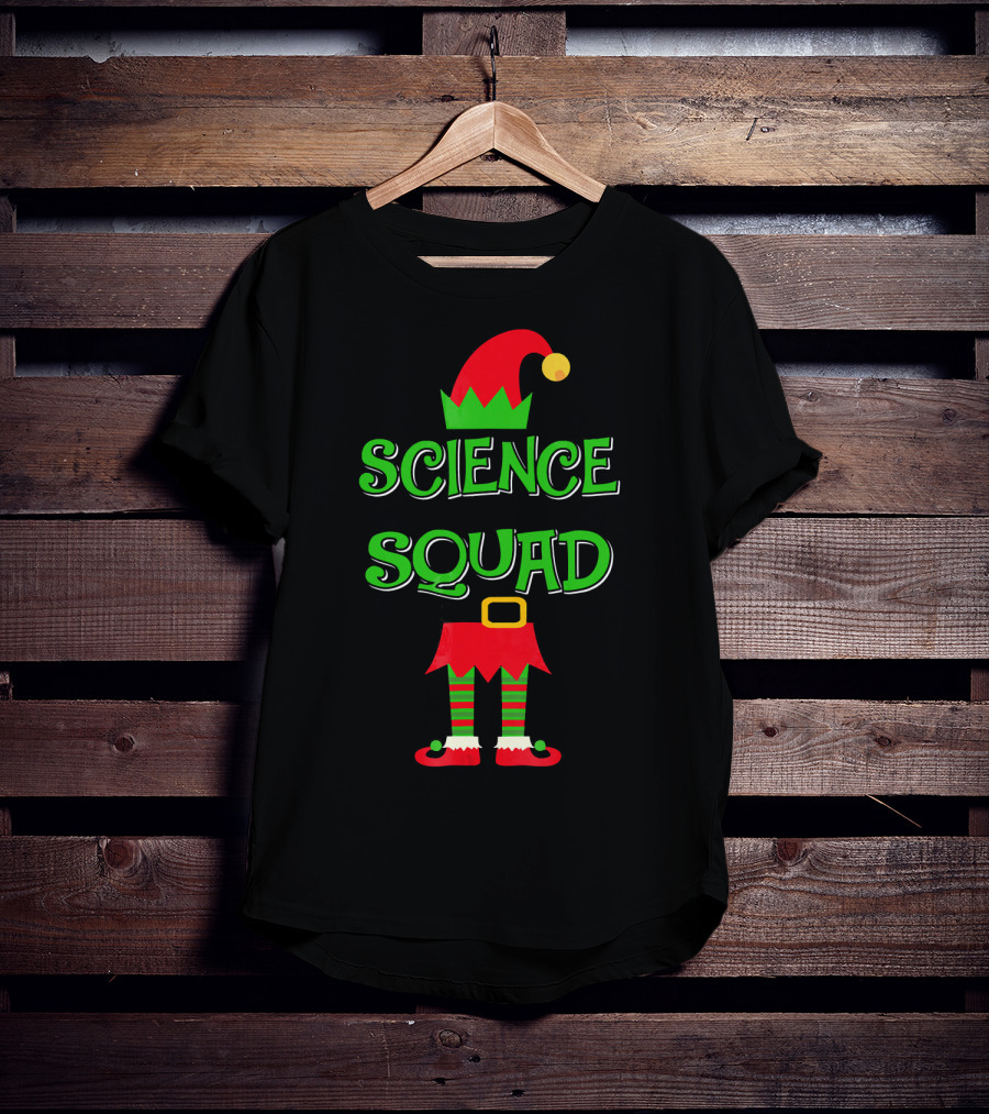 Science Squad Christmas Elf Teacher T-Shirt
