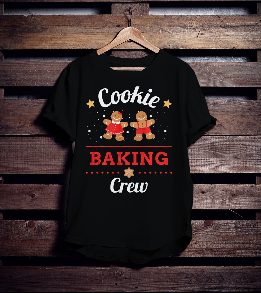 Cookie Baking Crew Gingerbread Christmas Stars T-Shirt