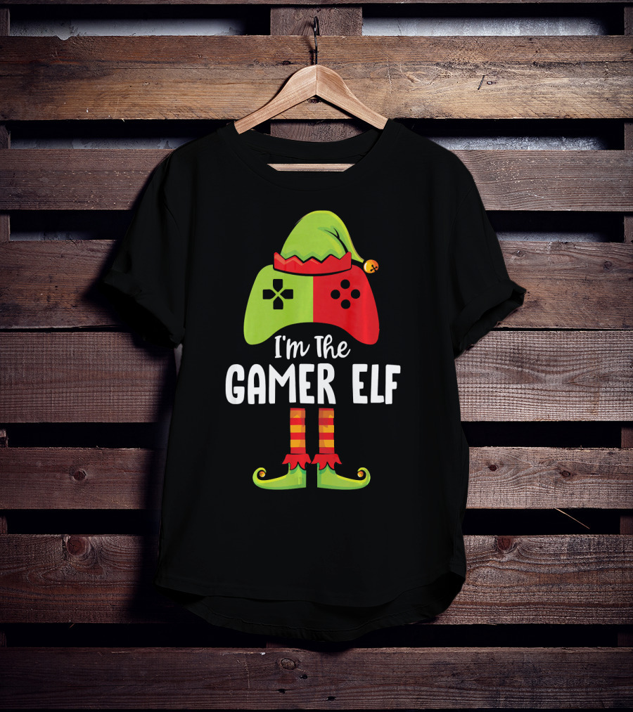 I'm The Gamer Elf Controller Hat Festive Costume T-Shirt