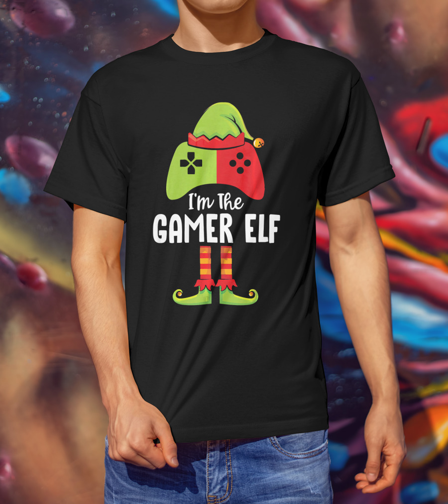 I'm The Gamer Elf Controller Hat Festive Costume T-Shirt
