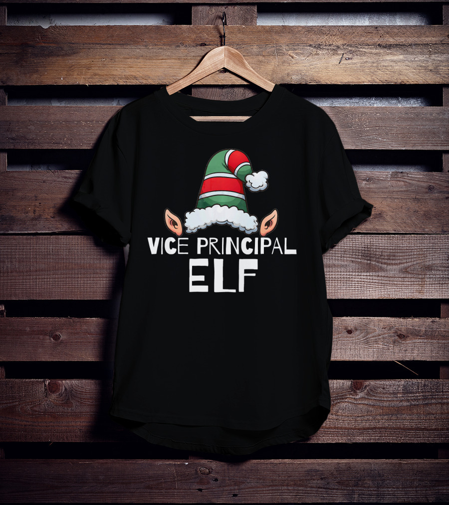 Vice Principal Elf Funny Christmas Holiday T-Shirt