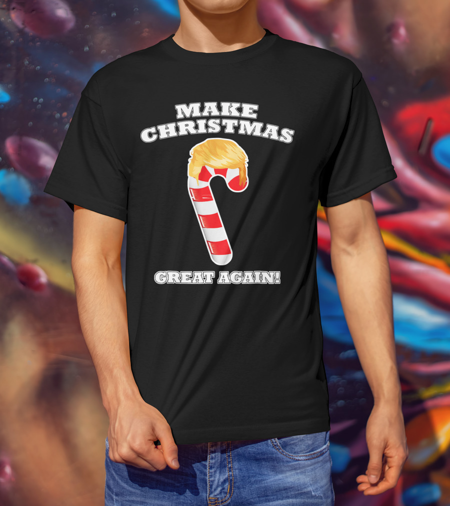 Make Christmas Great Again Candy Cane Holiday T-Shirt