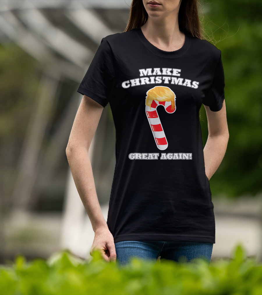 Make Christmas Great Again Candy Cane Holiday T-Shirt