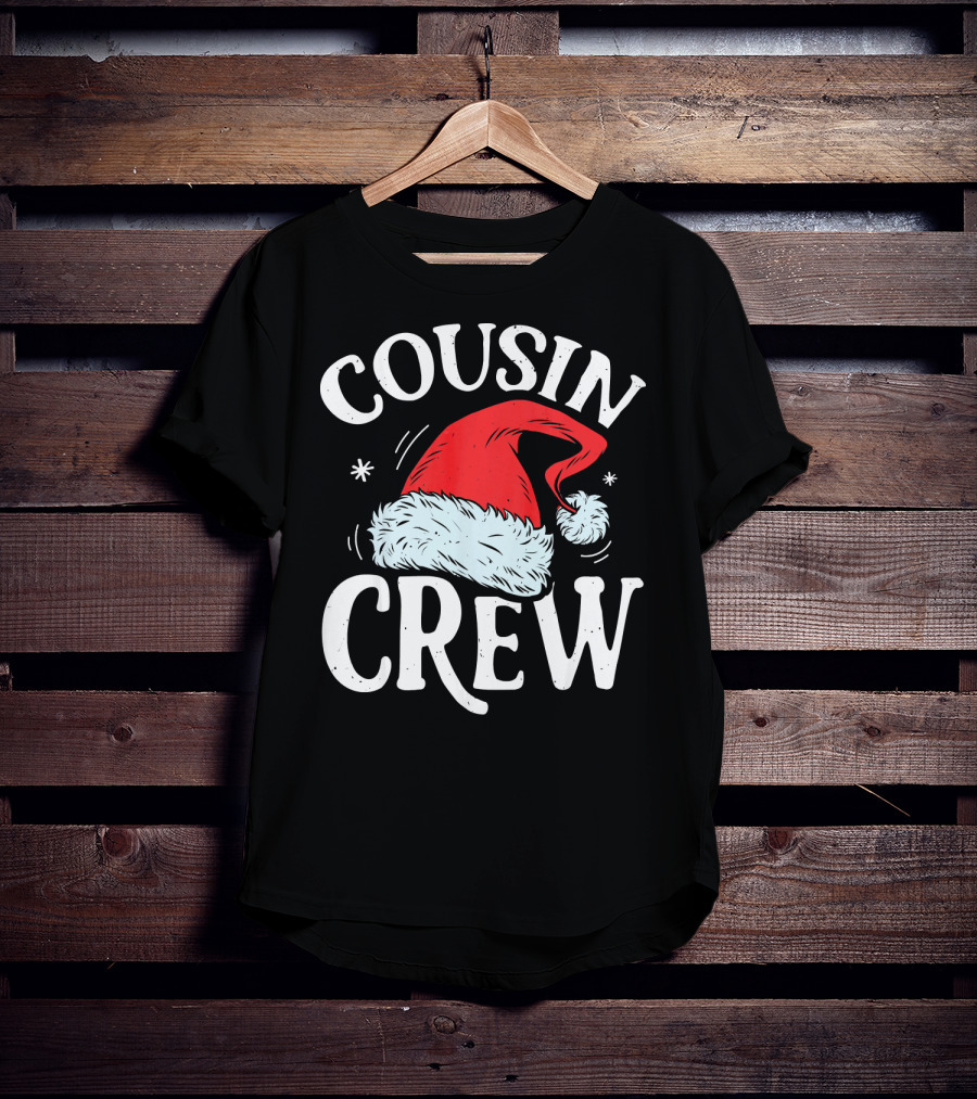 Cousin Crew Santa Hat Christmas T-Shirt
