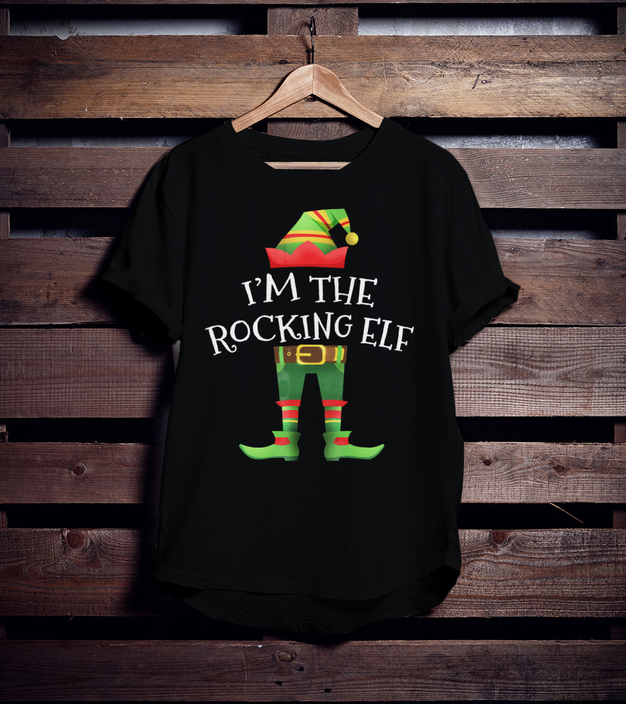 I'm The Rocking Elf Christmas Costume Group T-Shirt