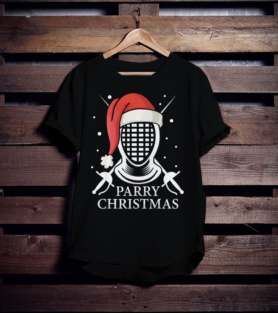 Parry Christmas Fencing Santa T-Shirt