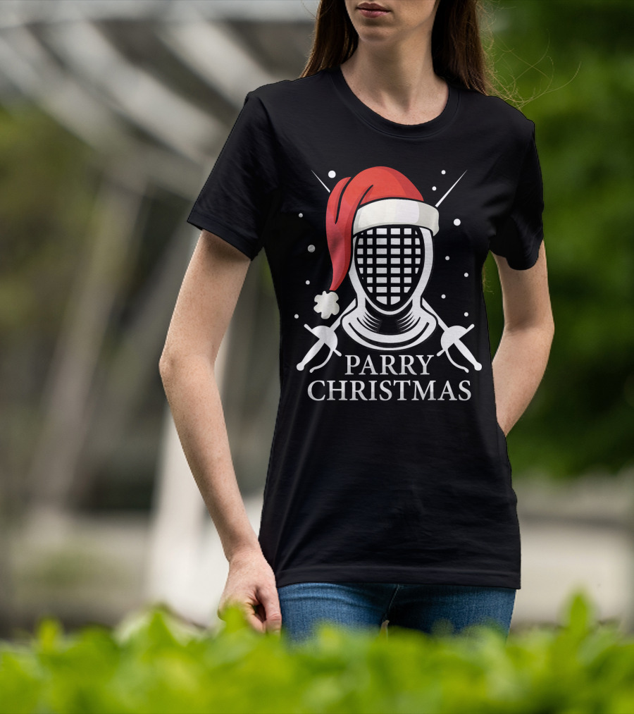 Parry Christmas Fencing Santa T-Shirt