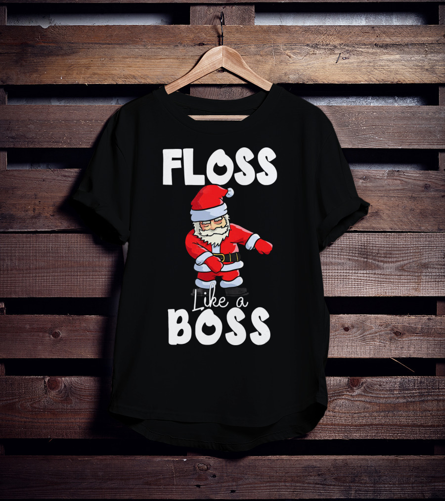 Floss Like A Boss Santa T-Shirt